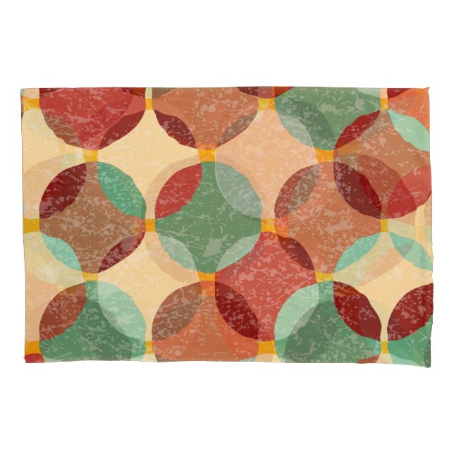 Funda De Cojín Patrón de mosaico circular, ilustracion geométrico (Anverso)