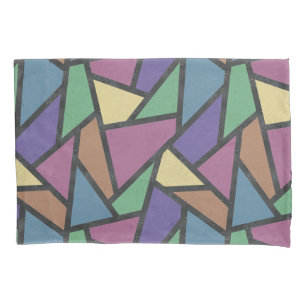 Funda De Cojín Patrón de mosaico de colores de arcoiris silenciad