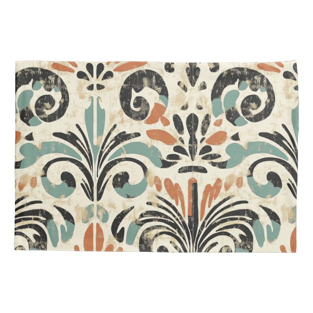 Funda De Cojín Patrón de mosaico español marroquí elegante (Reverso-Izquierdo)