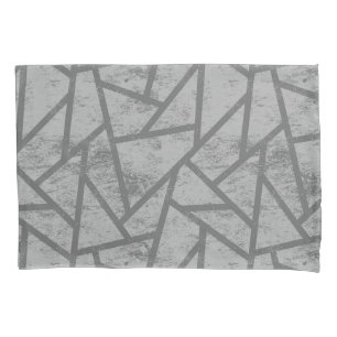 Funda De Cojín Patrón de mosaico gris