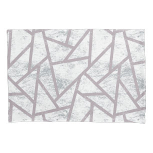Funda De Cojín Patrón de mosaico gris pálido