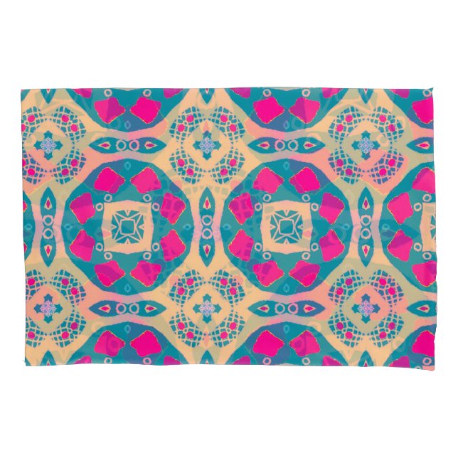 Funda De Cojín Patrón de mosaico tradicional, peruano (Anverso)