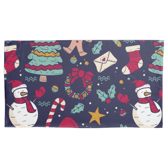 Funda De Cojín Patrón de navidades (Anverso)