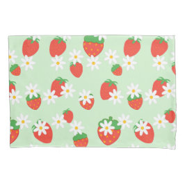 Funda De Cojín Patrón de Navidades de fresa de flores de margarit