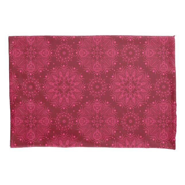 Funda De Cojín Patrón de Navidades rojos (Anverso)