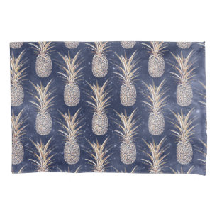 Funda De Cojín Patrón de nebulosa de piña dorada moderna