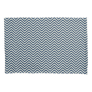 Funda De Cojín Patrón de onda Navy Zig Zag