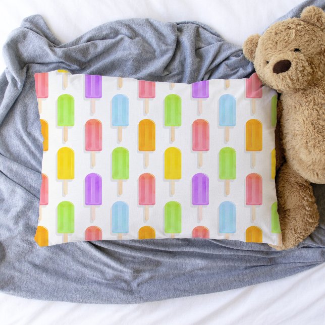 Funda De Cojín Patrón de opúsculos del arcoiris de verano (Popsicle Pattern Pillowcase)