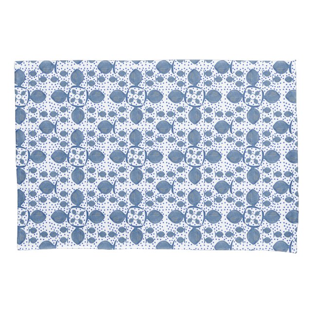 Funda De Cojín Patrón de peces azul dulce (Anverso-izquierdo)