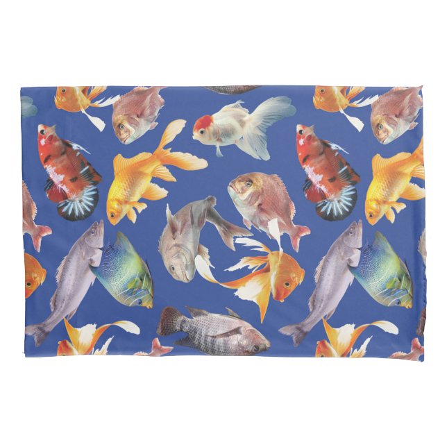 Funda De Cojín Patrón de peces tropicales (Anverso)