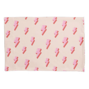 Funda De Cojín Patrón de pernos de luz rosa