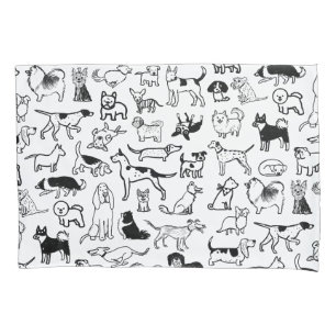 Funda De Cojín Patrón de perros negros y blancos  Guay Canine Lov