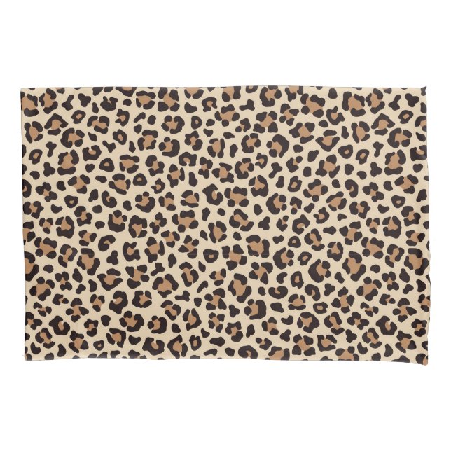 Funda De Cojín Patrón de Piel de Leopardo (Anverso-izquierdo)