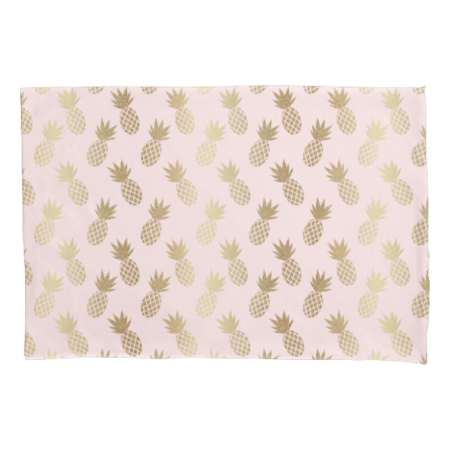Funda De Cojín Patrón de piña dorada (Anverso-izquierdo)