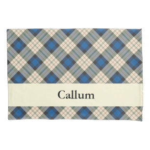 Funda De Cojín Patrón de plaids de Tartán - beige azul tradiciona