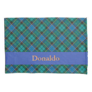 Funda De Cojín Patrón de plaids de Tartán - verde azul tradiciona