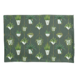 Funda De Cojín Patrón de planta doméstica de colgar geométrica