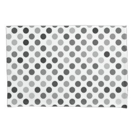 Funda De Cojín Patrón de puntos de polka monocromo (puntos blanco