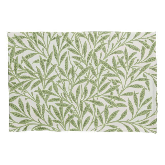 Funda De Cojín Patrón de ramas verdes frondosas (Anverso-izquierdo)