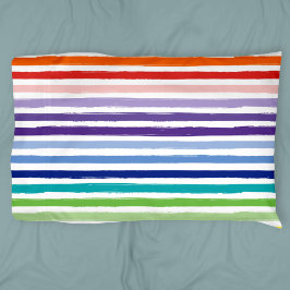 Funda De Cojín Patrón de rayas arcoiris de bonito