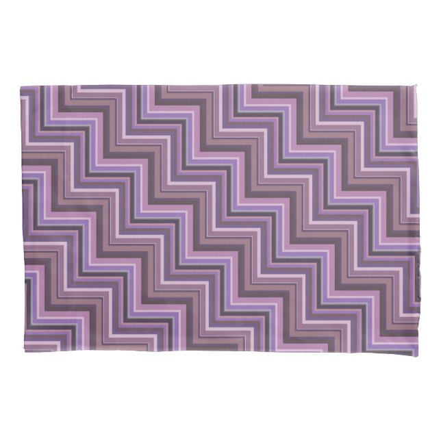 Funda De Cojín Patrón de rayas de malva (Anverso)