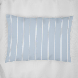 Funda De Cojín Patrón de rayas minimalista moderno azul claro y b
