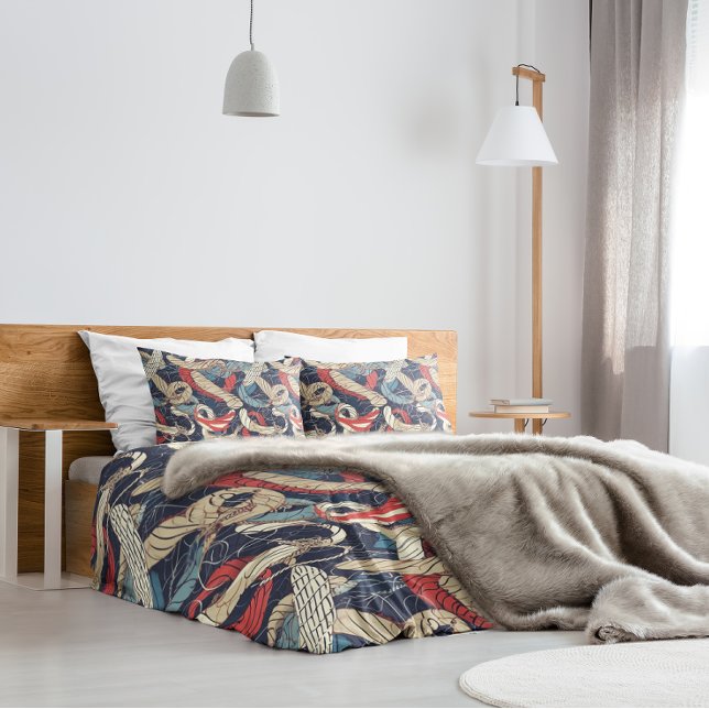 Funda De Cojín Patrón de rayas naumáticas azul rojo blanco (Subido por el creador)