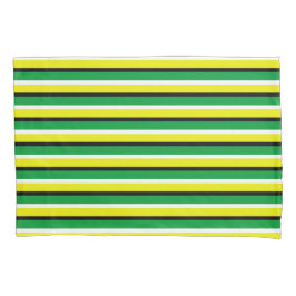 Funda De Cojín Patrón de rayas verde amarillo