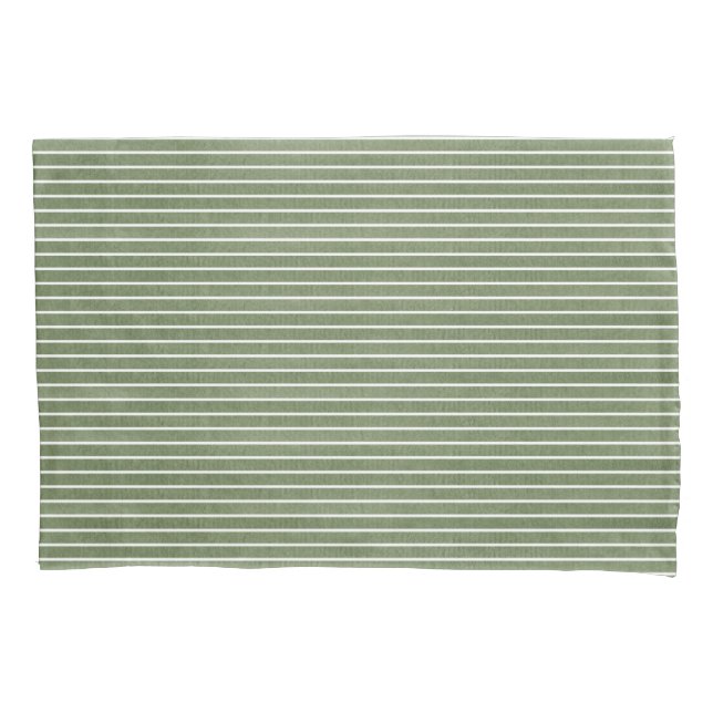 Funda De Cojín Patrón de rayas verdes de oliva rusa (Anverso)