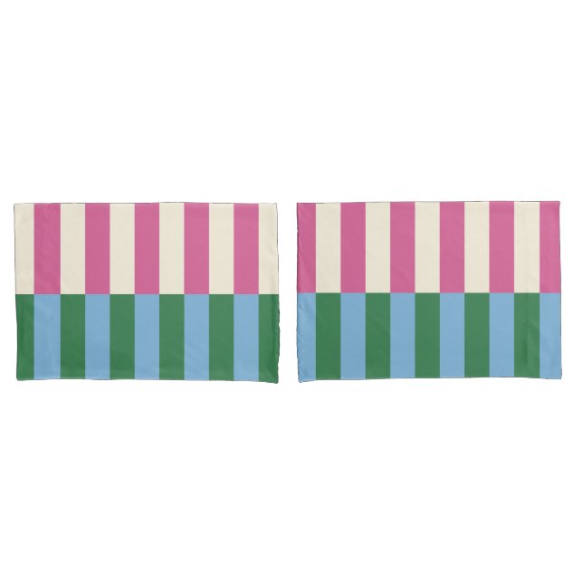 Funda De Cojín Patrón de rayas verticales colorido (Anverso - Set)