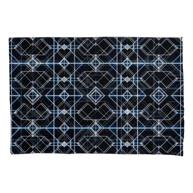 Funda De Cojín Patrón de red neón futurista (Anverso-izquierdo)