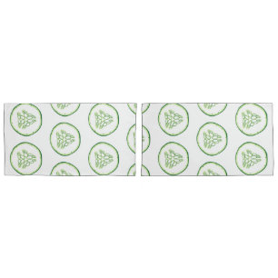 Funda De Cojín Patrón de rodajas de pepino