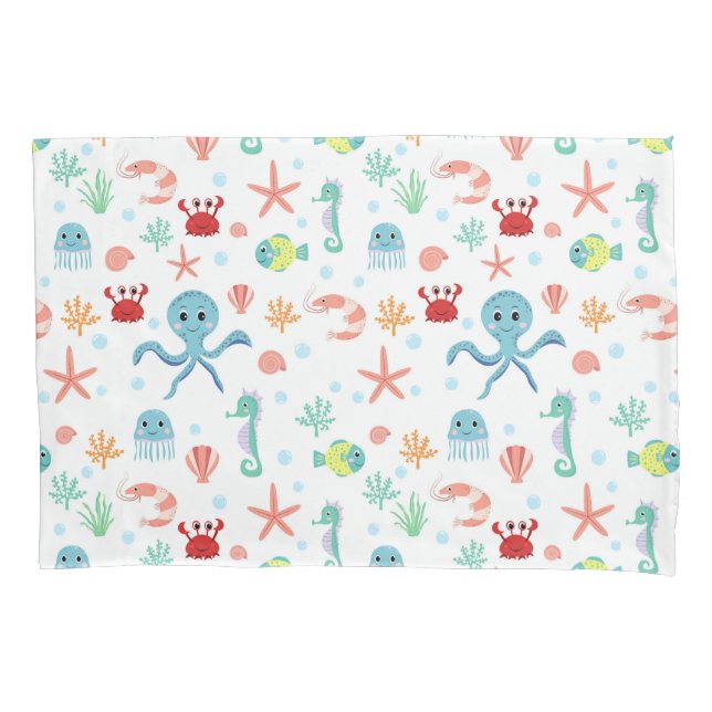 Funda De Cojín patrón de Sea World (Anverso)