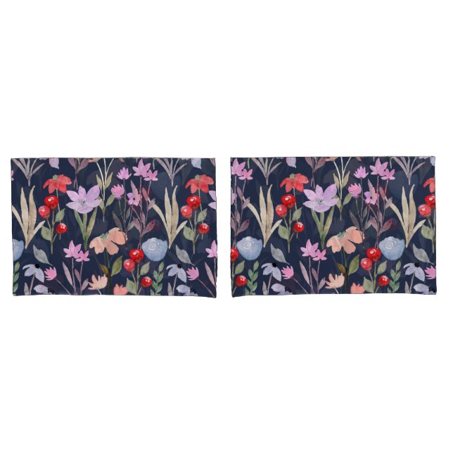 Funda De Cojín Patrón de superficie floral Moda Botánica (Anverso - Set)