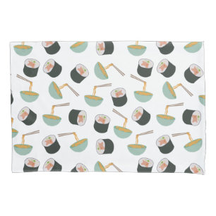 Funda De Cojín Patrón de sushi y fideos