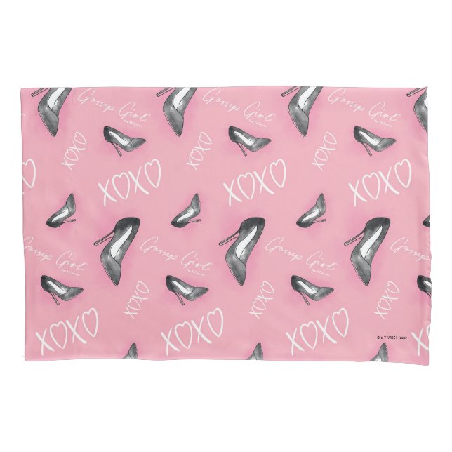 Funda De Cojín Patrón de tacones altos de Chica Gossip (Anverso)