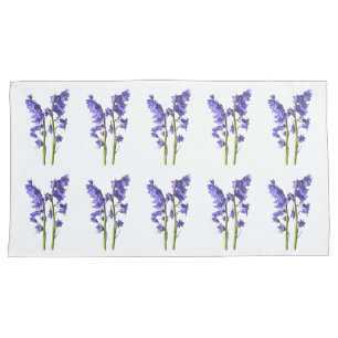 Funda De Cojín Patrón de tela azul.