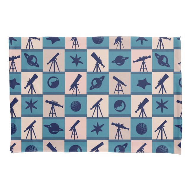 Funda De Cojín Patrón de telescopio de malla (Anverso)