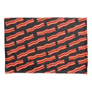 Funda De Cojín Patrón de tiras de tocino desechables