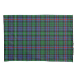 Funda De Cojín Patrón de trenzado escocés azul y verde brillante