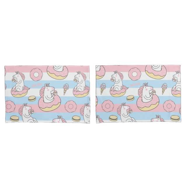 Funda De Cojín Patrón de unicornio (Anverso - Set)