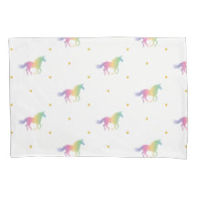 Patrón de Unicornio arcoiris y estrellas de oro