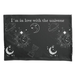 Funda De Cojín Patrón de universo negro moderno para él