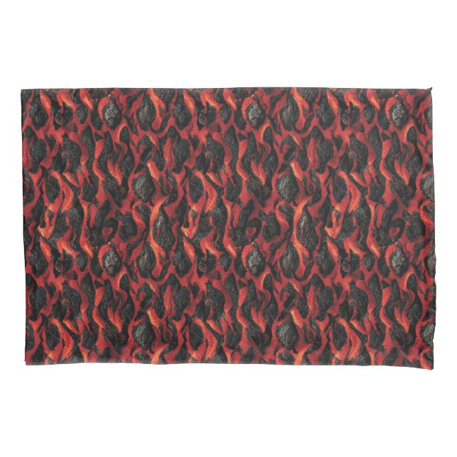 Funda De Cojín patrón de volcán de magma volcánico (Anverso)