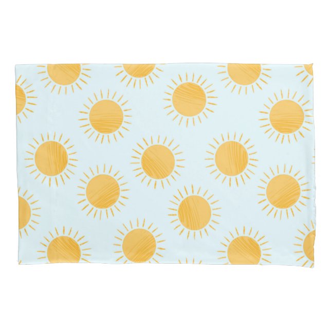 Funda De Cojín Patrón del Día del Doodle Sunshine (Anverso-izquierdo)