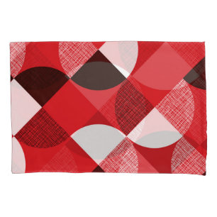 Funda De Cojín Patrón dinámico diagonal texturizado rojo