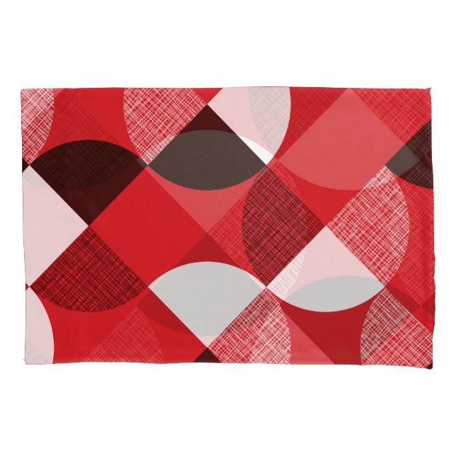 Funda De Cojín Patrón dinámico diagonal texturizado rojo (Anverso)