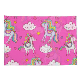 Funda De Cojín Patrón divertido de unicornio