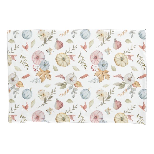 Funda De Cojín Patrón elegante de acuarela de otoño (Anverso)