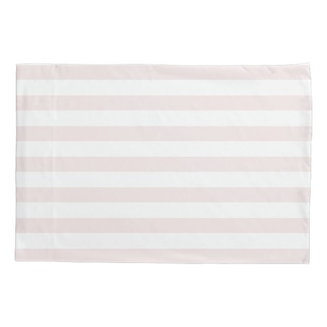 Funda De Cojín Patrón elegante de rayas rosadas y blancas en el p (Reverso)